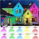 100FT Permanent Outdoor Lights, IP67 Waterproof,for House Roof, Christmas, Holiday, Party, Daily Lighting, Smart RGB Outdoor Lights with Remote APP Control & DIY Scenes