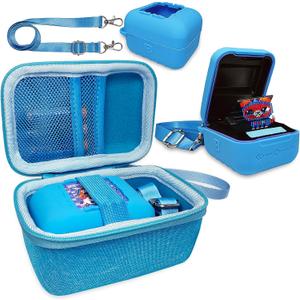 JCHPINE Hard Carrying Case and Silicone Cover for Bitzee Interactive Toy Digital Pet, Accessories Case for Bitzee Virtual Electronic Pets Original 15 Animals (Blue)