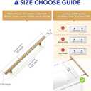 Ravinte 10 Pack Kitchen Cabinet Handles Champagne Bronze 7-1/2 Inch Hole Center Stainless Steel Pulls for Dresser Drawer Cupboard Handles with Screwdriver, 10 Inch Length