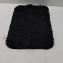 OLANLY Bathroom Rugs 24x16, Extra Soft Absorbent Chenille Bath Rugs, Rubber Backing Quick Dry, Machine Washable Bath Mats for Bathroom Floor, Tub and Shower, Home Decor Accessories, Black
