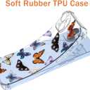 Case for Google 6 Pro Pixel 6 Pro,Floral Pattern Transparent Soft TPU Phone Case,Air Cushion Shockproof Bumper,Protective Phone Cover for Google Pixel 6 Pro,Color Butterfly