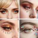6 x Face Gems - Self Adhesive Body Glitter Hair Jewelry Tattoos | Rhinestones Earrings Nail Jewels for Women - Gem Stickers Festival Makeup Costumes Shirts Pajamas for Adult | Festival Rave Essentials