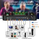 Podcast Equipment Bundle, 48V XLR Podcast Microphone Bundle, Voice Changer with Adjustable Mic Stand, Studio Condenser Microphone for Smartphone, PC, DJ, Video Recording, Streaming, Gaming and Singing