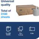 Tork Centerfeed Hand Towel White M23, One-at-a-time Dispensing, 6 x 530 Towels, RC530, 6 Count