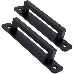 12 Pack 5 Inch 128 mm Matte Black Square Cabinet Handles with Base Plate Aluminum Cabinet Pulls Drawer Pulls Sliding Door Pulls Black Cabinet Handles