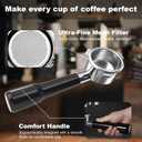 54mm Bottomless Portafilter for Breville Barista Express 18g Filter Basket Fit Breville 54mm Espresso Machines (BES870XL 880BSS 878BSS 840XL 500BSS 450BSS Duo Temp Pro) Black Portafilter