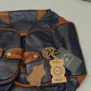 Adyan Leather Duffle Weekender Bag 18" for Men Women Handmade Soft Leather Overnight Weekend Travel Duffle Bags for Gym Sports (18 Inch, Navy Blue)