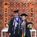 DAZONGE 2026 Graduation Party Decorations Orange and Black - Congrats Grad Banner Party Supplies - Graduation Decorations Class of 2026 for Any Schools or Grades