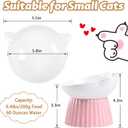 Ceramic Raised Cat BowlTilted Raised Bowl Anti Vomit Bowls for Indoor Cats Whisker Friendly Pet Feeder for Cats Puppies, Microwave and Dishwasher Safe