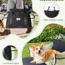 Dog Carseat for Small Dogs  Harness-Compatible Pet Travel Accessory, Portable Travel Bed & Pet Car Carrier Bag, Easy Install, Washable Dog Booster Seat for Small Dogs