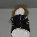 Queenmore Warm Dog Winter Coat, Cold Weather Waterproof Dog Snow Jacket, Reflective Dogs Hoodie with Long Sleeves for Small Medium and Large Dogs, XS