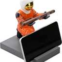 Astronaut Resin Pen Holder, Mobile Phone Stand, Device Stand, Desk Organizer Decorative Pen Holder (Orange&Golden)