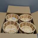 Sintuff 60 Pcs Small Woven Basket Round Bamboo Gift Baskets 6. 5 x 2 Inches Wicker Berry Bread Fruit Basket Empty Food Serving Baskets for Picnic Kitchen Restaurant