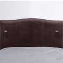 WOMACO King Headboard Cover with Remote Pockets, Stretch Velvet Head Board Slipcover, Dustproof Bed Head Cover for Upholstered Headboard (Length (71" - 90""), Coffee)
