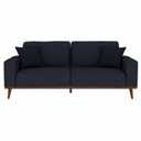 LakeView Presley Sofa, Dark Grey Lake View Loveseat w/2 Self Pillows