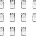 Ball Wide Mouth Clear Glass Canning Quart 32 Oz Mason Jars with Lids, 11 Pack