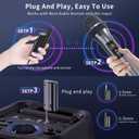 HWWR Karaoke Microphone Wireless Mic, Universal Professional UHF Dynamic Mic System with Receiver, Handheld Cordless Microphones for Singing,Wedding, DJ, Party, Speech, Church, Plug and Play