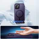 Magnetic for iPhone 13/14 Case, Military Grade Drop Protection, Compatible with MagSafe, Shockproof Anti-Fingerprint Translucent Phone Protective Cover for iPhone 13/14 (6.1"), Deep Purple