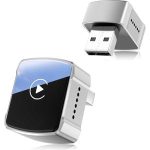 Wireless CarPlay Adapter for Apple iPhone-Compatible with iOS 10+ and 2015+ Cars, Mini Dongle Converts Wired to Wireless with Low Latency, Plug-and-Play with Auto-Reconnect 2025 Upgraded (Gray)