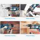 2-Pack SDS Plus Masonry Drill Bits 7/8 Inch x 12 Inch Long Rotary Hammer Drill Bits Carbide Tipped for Concrete Brick Cement Stone Block