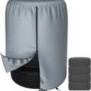 Durable 600D Tire Storage Bag,Large Tyre Dust Protective Cover with Waterproof Zipper, Spare Stack Storage Tire Cover for Indoor/Outdoor Use,Universal Fits Trucks,SUV,Jeep,Car,Trailer,RV,Camper Wheels (32 inch Diameter, 47 inch Height)