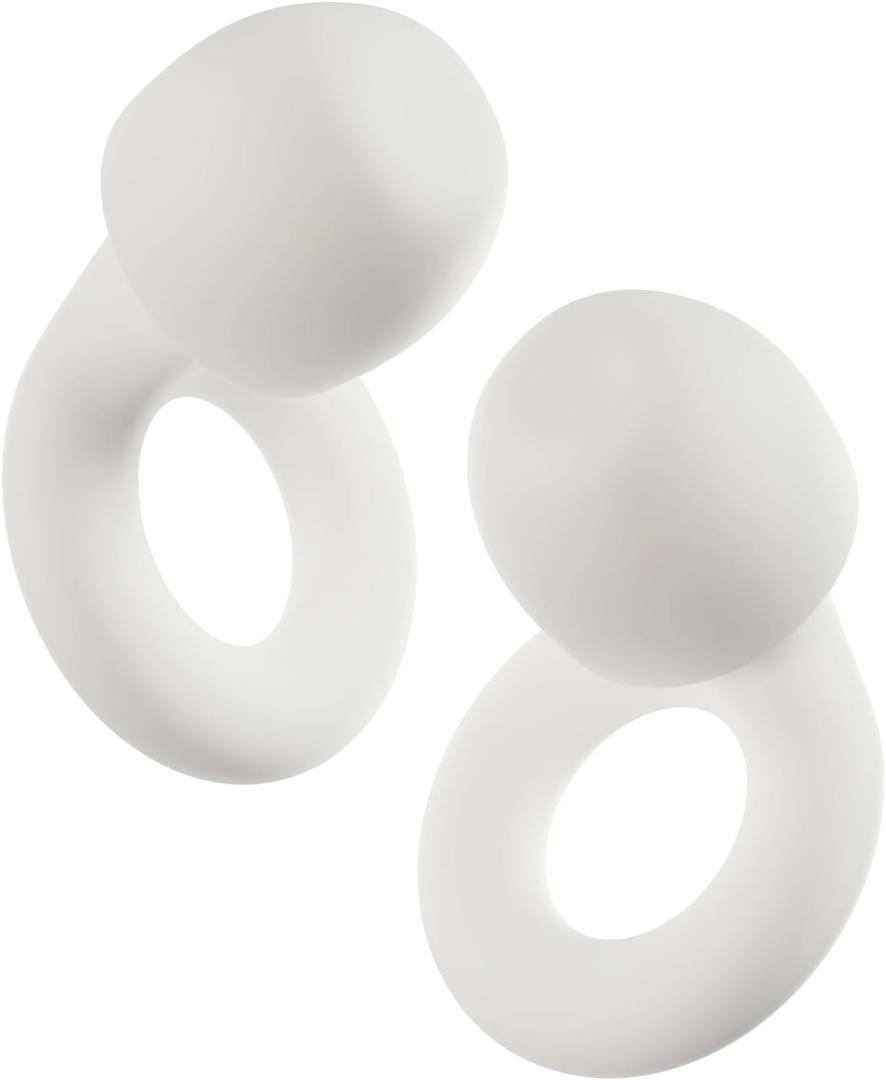 Loop Quiet 2 Ear Plugs Ultra-Comfy Reusable Noise-Reducing Earplugs for Sleep, Deep Focus, Travel, Sensitivity | Flexible Hearing Protection | Customizable Fit | 24dB (SNR) Noise Reduction (White)