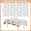 Happy Thanksgiving Coloring Tablecloth for Kids-Giant Thanksgiving Paper Activity Table Cover, Jumbo Fall Turkey Coloring Games Poster Crafts for Thanksgivings Table Decor Party Favors,54 x 108 Inch (Thanksgivng 1 Pcs)