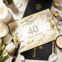 40th Birthday Guest Book- Happy 40th Birthday Alternative Signature Book for Women & Men, Elegant Memory Keepsake Journal, 40th Birthday Party Decorations & Gifts