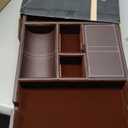 Baoyun Valet Tray for Men, 2 Layers Nightstand Organizers for Men and Women, Leather Jewelry Storage Box, Mens Dresser Top Organizer, Catch All for Jewelry Key Wallet and Phone (Brown)