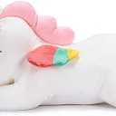 Unicorn Stuffed Animal, Soft Unicorn Plush Hugging Pillow Toy Gifts for Kids (White, 23.6 in)