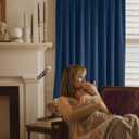 NICETOWN Navy Blue Velvet Blackout Curtains 90 inch Long, Rod Pocket & Back Tab Drapes Soft Privacy Protection Window Treatments for Hall (2 Pieces, 52" Wide)