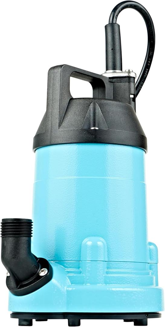 Little Giant 6-MSP 115V, 1/3 HP Manual Aluminum Utility Pump, 10' Cord