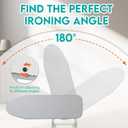 Zoes Homeware Wall Mounted Ironing Board, 180 Rotation, Space-Saving Fold Down, 36" x 12", Silver