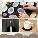 Silicone Mats for Crafts, 28" x 20"x1.3MM Large Silicone Mat,Silicone Mats for Kitchen Counter,Craft Mat, Nonskid Heat Resistant Desk Saver Pad, Multipurpose Mat, Placemat, Black