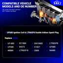 UF680 Ignition Coil & LTR6GP8 Double Iridium Spark Plug For Buick Envision Regal Regal Sportback Regal TourX/Cadillac ATS CT6 CTS/Chevy Camaro Equinox Malibu Traverse/GMC Terrain 2.0L I4 GN10682 C1827