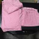 Fnortc Womens Striped Tube Top Low Waist Wide Leg Pants Set Summer Beach Fashion Trendy Two Piece Y2K Outfits Small