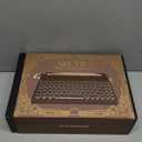 YUNZII QL75 Wireless Typewriter Hot Swap Retro Mechanical Keyboard,Punk Round Keycaps,RGB Backlit QMK/VIA Programmable, Multi-Device Keyboard with 2.4GHz/Type-C/BT5.0 (Wood, Cocoa Cream V2 Switch)