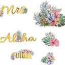 Fun Express Elevated Luau Bridal Shower Wall Cutouts - 6 Pieces