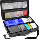 Trading Card Case Storage Box for 2700+ Cards. Deck Boxes Travel Organizer Holder Compatible with TCG/for Topps Baseball Sports/for C.A.H/for UNO/for MTG/for Yu-Gi-Oh Games -Black