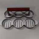 Sausage Patty Press,Mini Burger Press (Three 2.64-Inch Molds) Slider Burger Press to Make 3 Patties at A Time, Press Patty Maker for Mini Hamburger, Barbecue, Picnic, Camping, Etc