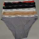 Hanes Women's Originals Bikini Panties, Breathable Stretch Cotton Underwear, Assorted, 6-pack (Black, M)
