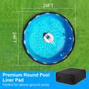 Pool Liner Pad for Above Ground Pools Thick Heavy Duty Under Pool Mat, Ground Cloth Protector for Swimming Pool Liner, Puncture Resistant, Smooths Surface & Extends Liner Life (24R FT)