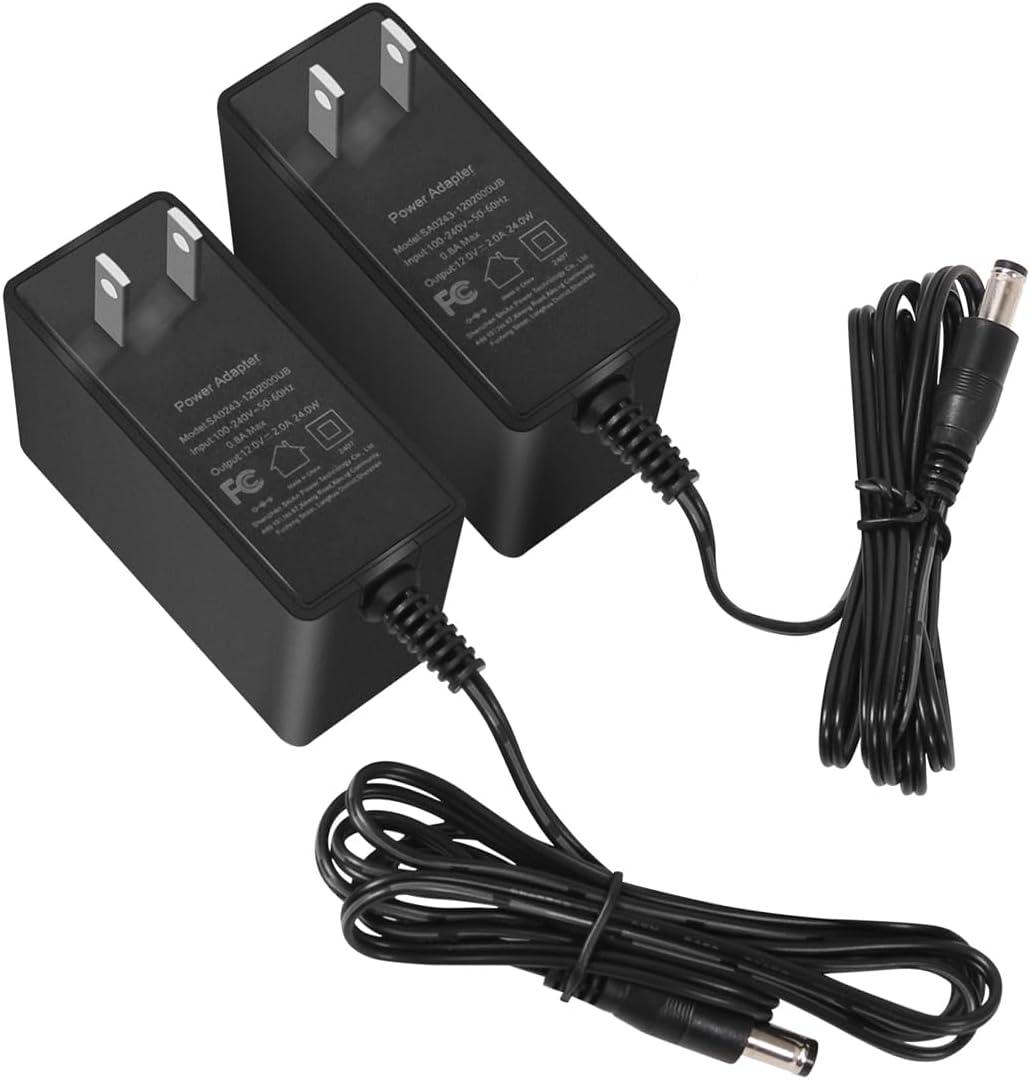 SmoTecQ 12V 2A Power Supply AC Adapter 2 Pack for CCTV Security Camera, Led Strip Lights, Router, Printer, Breast Bump and Other 12 Volt Electronics Devices Less Than 2 Amp SmoTecQ 12V 2A Power Supply AC Adapter 2 Pack for CCTV Security Camera, Led Strip Lights, Router, Printer, Breast Bump and Other 12 Volt Electronics Devices Less Than 2 Amp