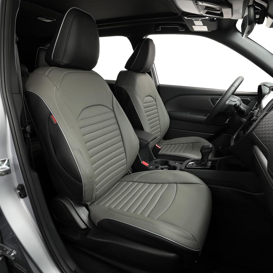 EKR Car Seat Covers for Subaru Forester &Hybrid 2025(NO Base),Full Set
Custom Fit for Subaru Forester &Hybrid 2025 (Not for Base)Glove-Like Fit,Airbag Compatible,Faux Leather(Black/Gray)