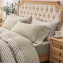 PURE ERA Jersey Knit 4pc Bed Sheet Set 100% T-Shirt Heather Cotton Super Soft Comfy Breathable Fits Mattress Up to 20" Extra Deep Pocket (Dark Beige,King)