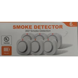 Hilmon Smoke Alarm Fire Detector,Battery Operated Photoelectric Smoke Detector with Test Button and Low Battery Warning, Fire Alarms Smoke Detectors for Home, 6 Pack