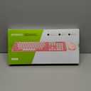 seenda Wireless Bluetooth Keyboard and Mouse Combo, COE202 Retro Cute Round Keycaps, 3 Multi-Device Connection, Full Size Keyboard Compatible for PC/Laptop/Mac/MacBook/iPad/Tablet, Pink