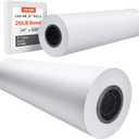 VEVOR Wide Format Paper, 24 in x 500 ft Plotter Paper, 2 Rolls CAD Bond Rolls with 3 in Core, 20 LB Bond Paper Rolls, Idea for CAD Drawings, Engineering Plans, GIS Maps & Architectural Designs