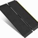 FACHNUO 4FT Wheelchair Ramp for Threshold 4-12 inches, Safe Use at Night Portable Threshold Ramps for Doorways, 800LBS Capacity, Non-Slip Durable Aluminum Alloy Folding Handicap Ramp for Home Steps