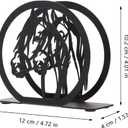 2 x Cabilock Wrought Iron Napkin Holder with Horse Design Rustic Paper Towel Stand for Kitchen Dining Table and Coffee Shop Tissue Organizer